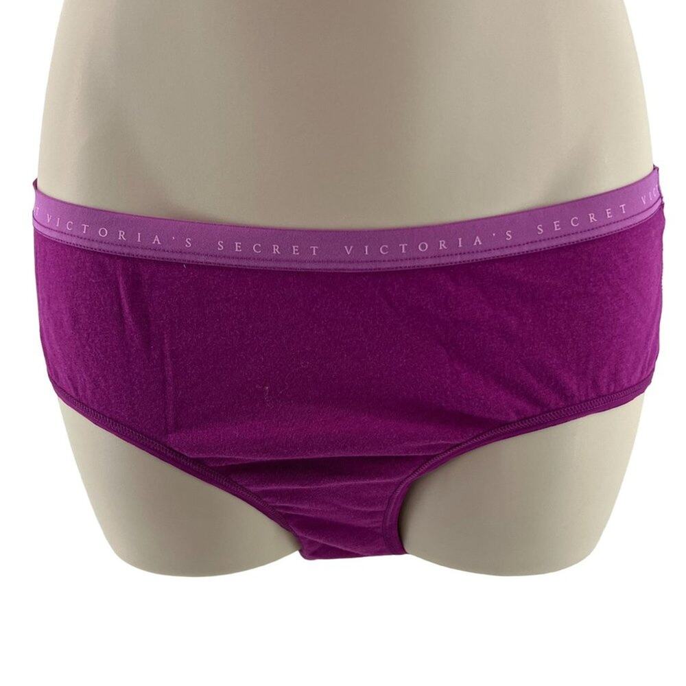 Victoria's Secret Fuschia Cotton Signature Waistband Hiphugger Hipster Large